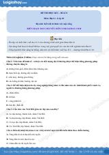 Đề thi học kì 1 Địa lí 10 - Đề số 8